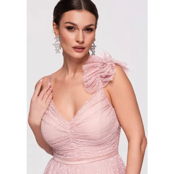  Dámské šaty LARICA LA-OM-DLR324 NUDE 