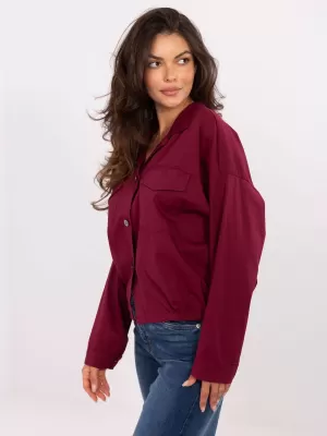 Dámská košile RUE PARIS IT-KS-FL9273.86 BURGUNDY