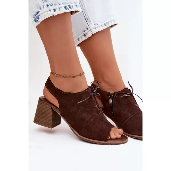  Dámské sandály ZAZOO 40523 CHOCOLATE 
