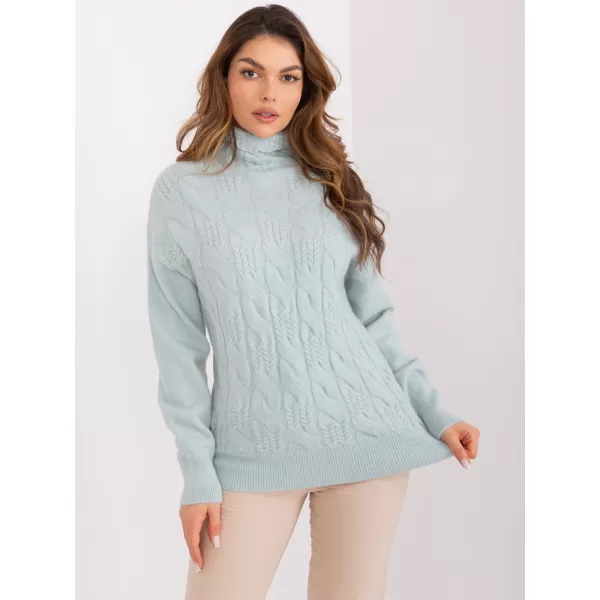  Dámský svetr WOOL FASHION ITALIA AT-SW-23401.97P MINT 