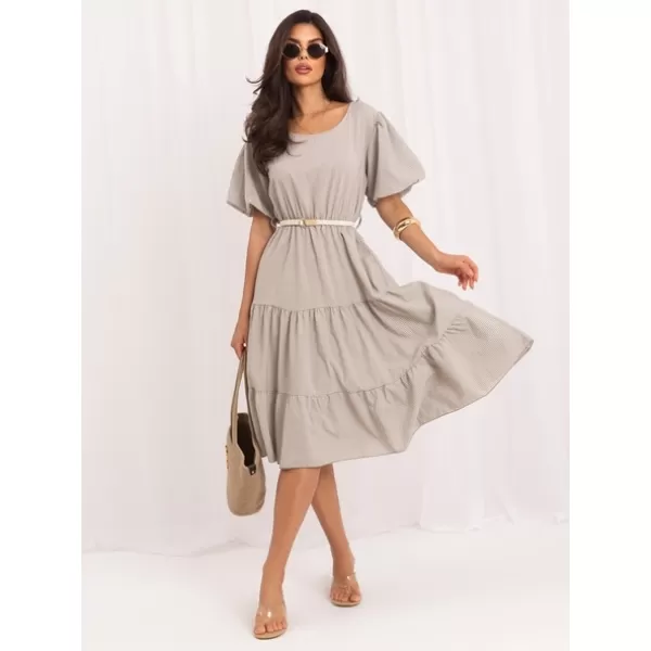  Dámské šaty ITALY MODA MO-SK-8849.78 BEIGE 