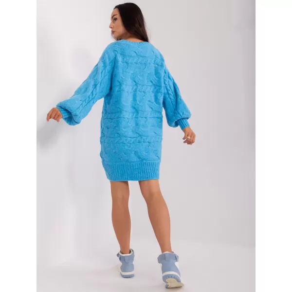  Dámské pletené šaty WOOL FASHION ITALIA AT-SW-2367.76P BLUE 