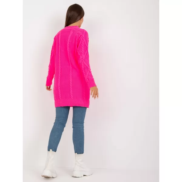  Dámský svetr RUE PARIS LC-SW-8012.88P FLUO PINK 