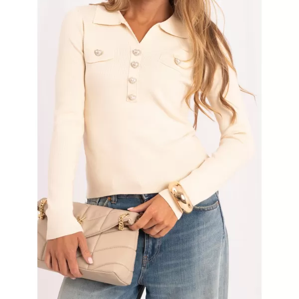  Dámský svetr FACTORY PRICE PM-SW-SF502.29 LIGHT BEIGE 
