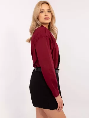 Dámská košile ITALY MODA DHJ-KS-9213-1.77P BURGUNDY