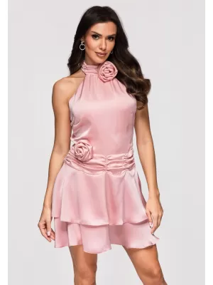 Dámské šaty LARICA LA-OM-DLR372 PINK