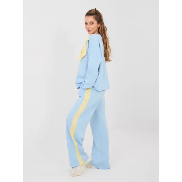  Dámská tepláková souprava RUE PARIS IT-KMPL-22220.25 LIGHT BLUE 