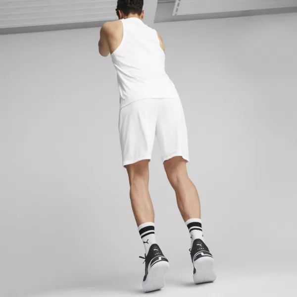  Pánské kraťasy PUMA HOOPS TEAM PRACTICE SHORT 676641-02 PUMA WHITE 