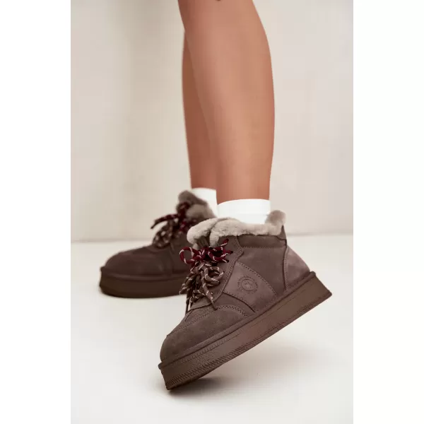  Dámské sněhule BIG STAR SHOES UU274313 BROWN/BEIGE 