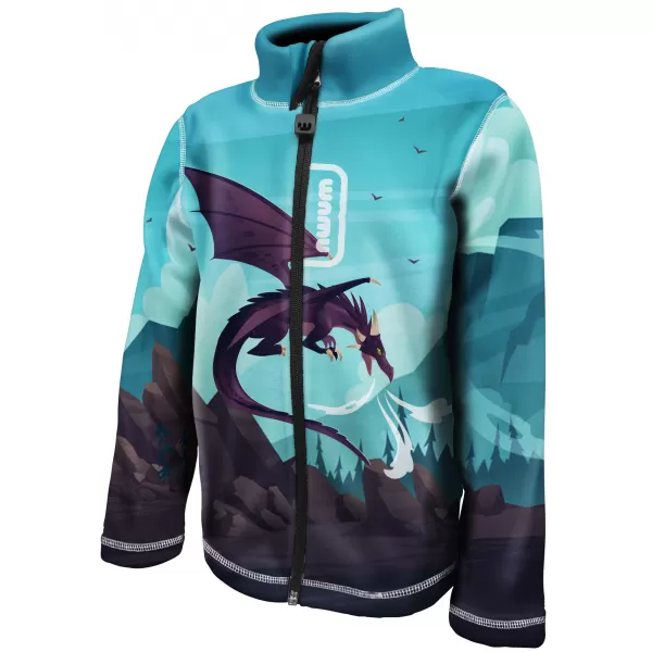  Dětská fleecová mikina WAMU DRAGON FANTASY MODRÁ 