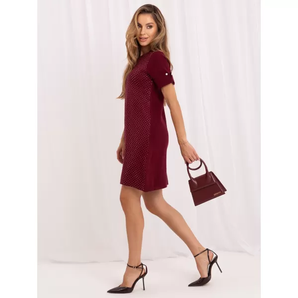  Dámské šaty ITALY MODA IR-SK-QF1776.76 BURGUNDY 