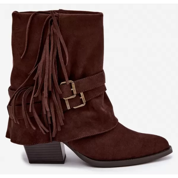  Dámské kovbojky BOTO NS591P CHOCOLATE 
