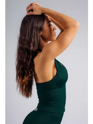 Halter top s vestavěnou podprsenkou NEBBIA PRIMAL 863 DARK GREEN