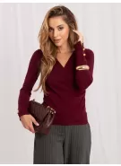 Dámský svetr ITALY MODA IR-SW-QF8670-1.78 BURGUNDY