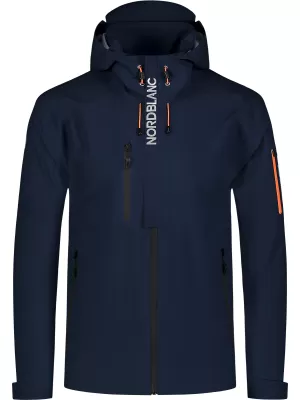 Pánská nepromokavá bunda NORDBLANC FORTRESS NBSJM8312 TMAVĚ MODRÁ