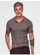 Pánské triko s límečkem OMBRE OM-POSS-0182 GREY