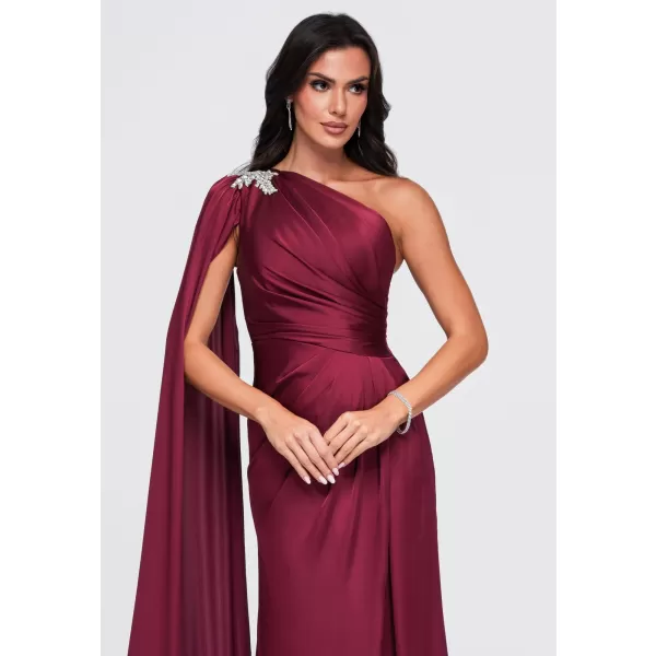  Dámské šaty LARICA LA-OM-DLR469 BURGUNDY 