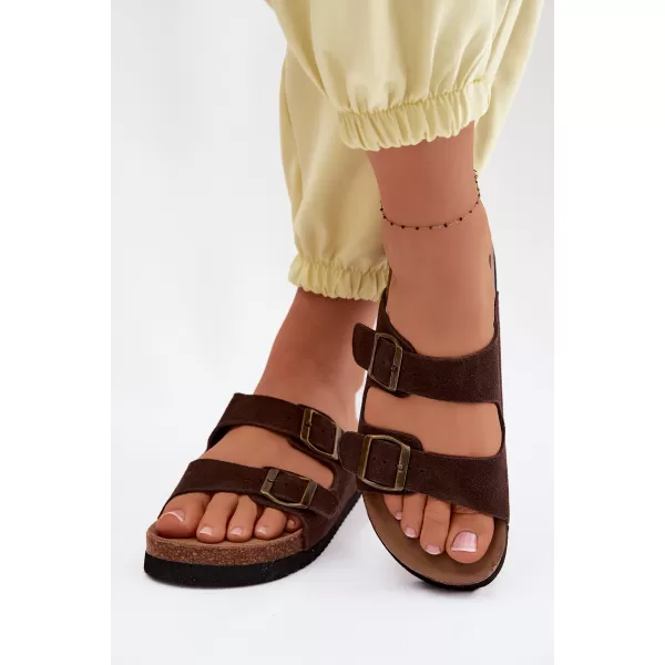  Dámské pantofle BOTO 2832 BROWN 