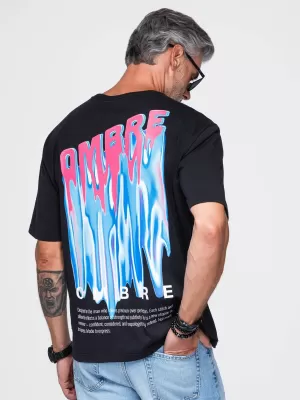 Pánské tričko OMBRE OM-TSPT-0283 BLACK