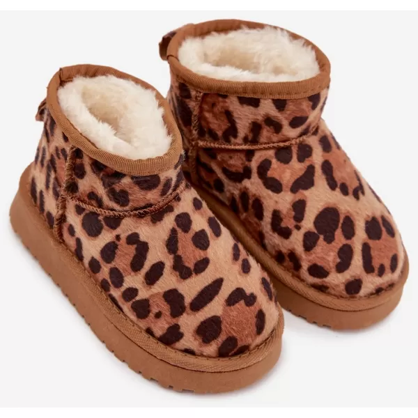  Dětské sněhule BOTO 20400-1/E2E/3E LEOPARD PRINT 