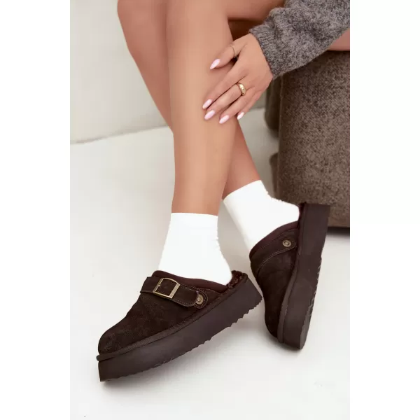  Dámské pantofle BIG STAR SHOES UU274697 BROWN/BEIGE 