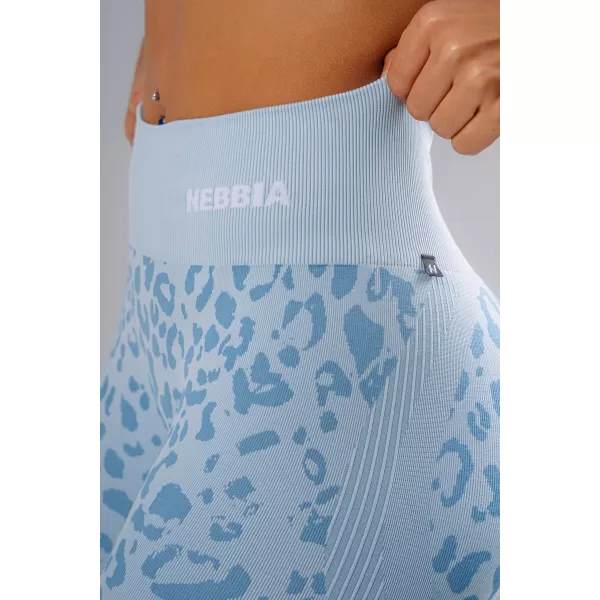  Kompresní push-up šortky s leopardím vzorem NEBBIA PRIMAL 856 BLUE LEOPARD 