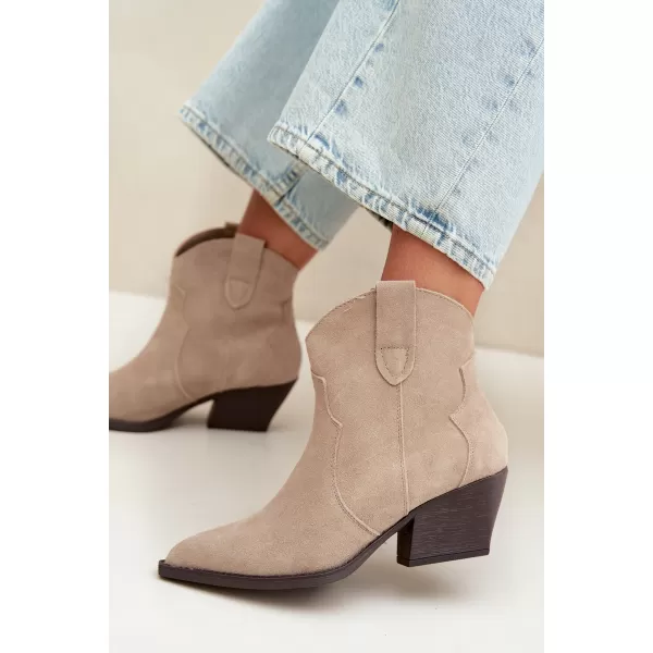  Dámské kotníkové boty BOTO 6338 BEIGE 