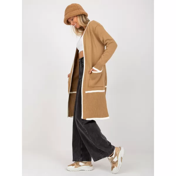  Dámský svetr RUE PARIS LC-SW-0340.42P DARK BEIGE 