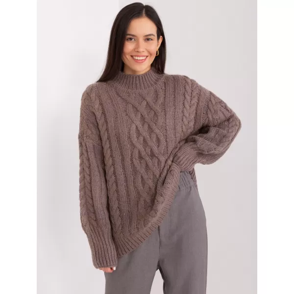  Dámský svetr WOOL FASHION ITALIA AT-SW-2363-2.11P BROWN 