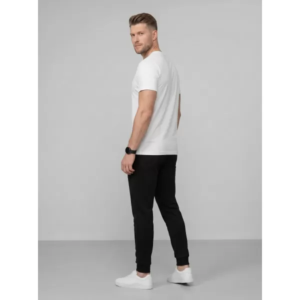  Pánské triko 4F 4FWMM00TTSHM3342 WHITE 
