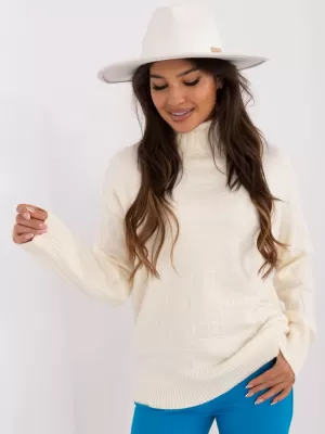 Dámský svetr WOOL FASHION ITALIA AT-SW-2342-1.35 ECRU