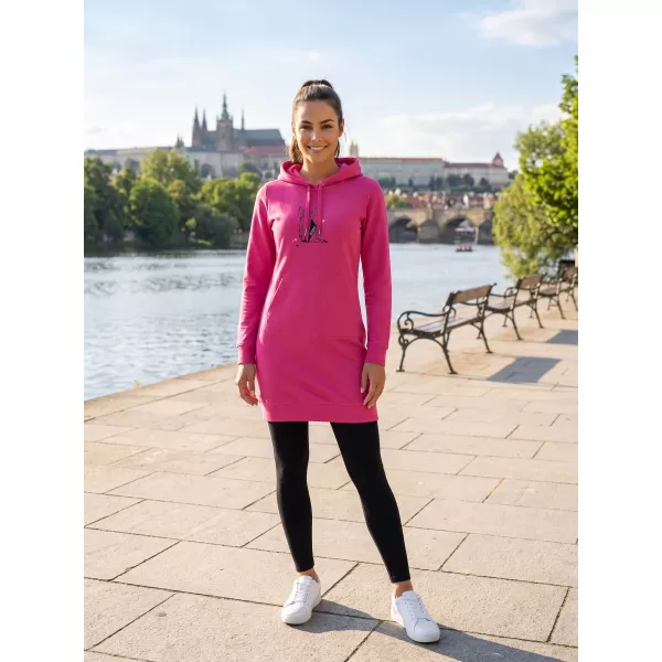  Dámská prodloužená mikina ALTISPORT ALW091419 PURPUROVÁ 