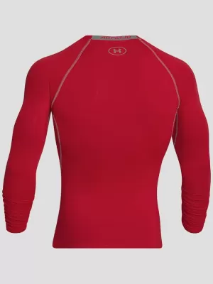 Pánské kompresní triko UNDER ARMOUR HG LS 1257471-600 ČERVENÁ