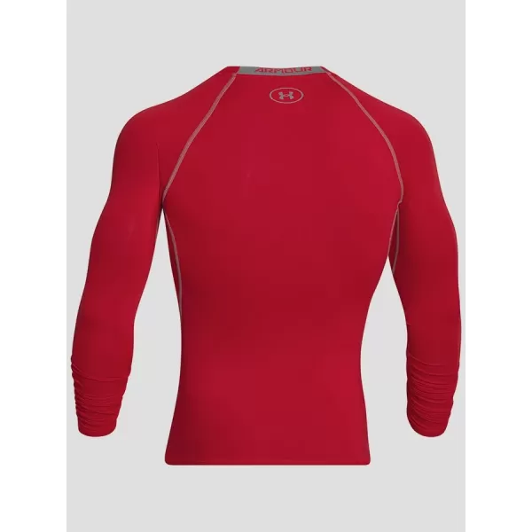  Pánské kompresní triko UNDER ARMOUR HG LS 1257471-600 ČERVENÁ 