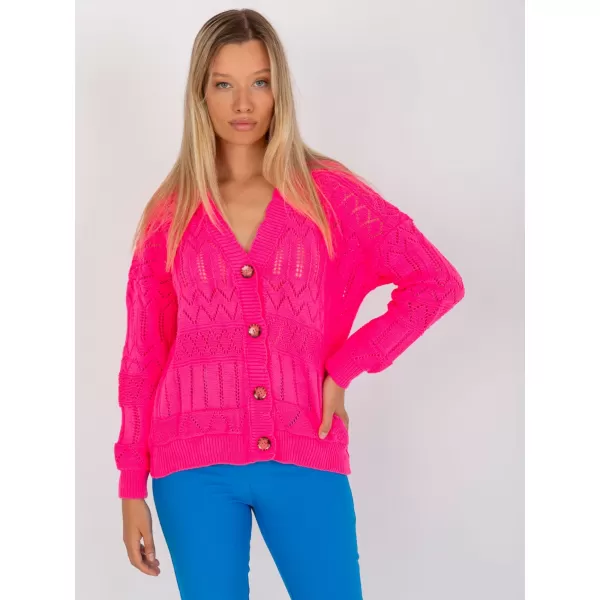  Dámský svetr RUE PARIS LC-SW-8022.04P FLUO PINK 