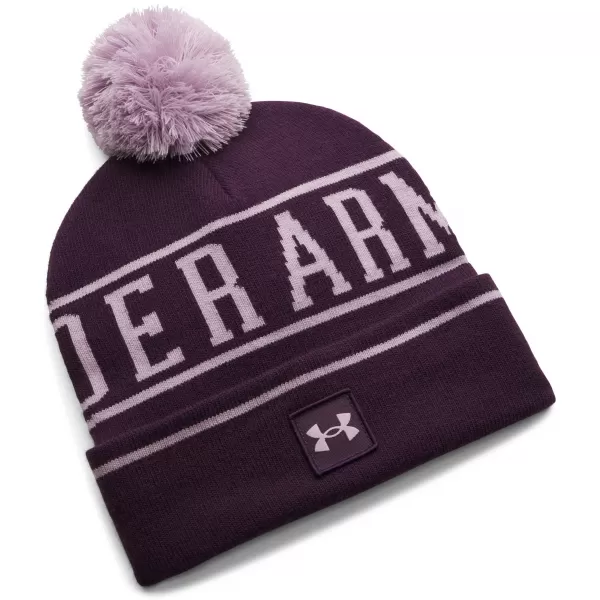  Pánská čepice UNDER ARMOUR M HALFTIME POM BEANIE 1386634-526 FIALOVÁ 