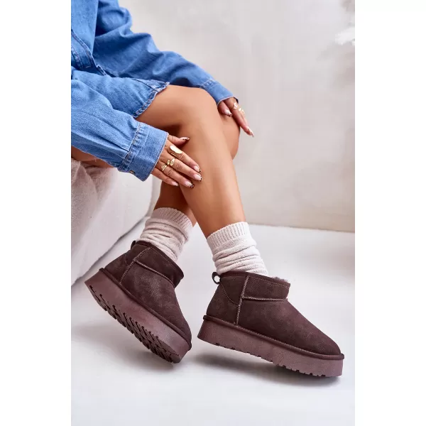  Dámské sněhule BOTO W5828 BROWN 