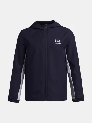Chalepcká bunda UNDER ARMOUR UA B RIVAL WVN JACKET 1390154-410 MODRÁ