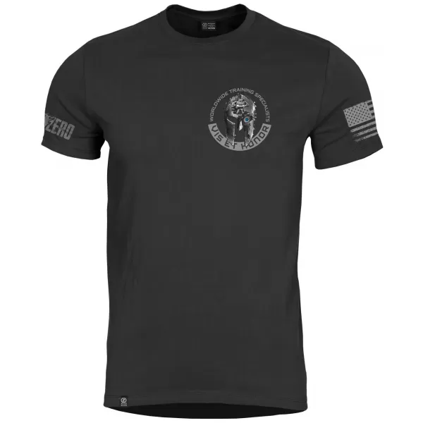 Pánské triko PENTAGON AGERON VIS ET HONOR K09012-VH BLACK 