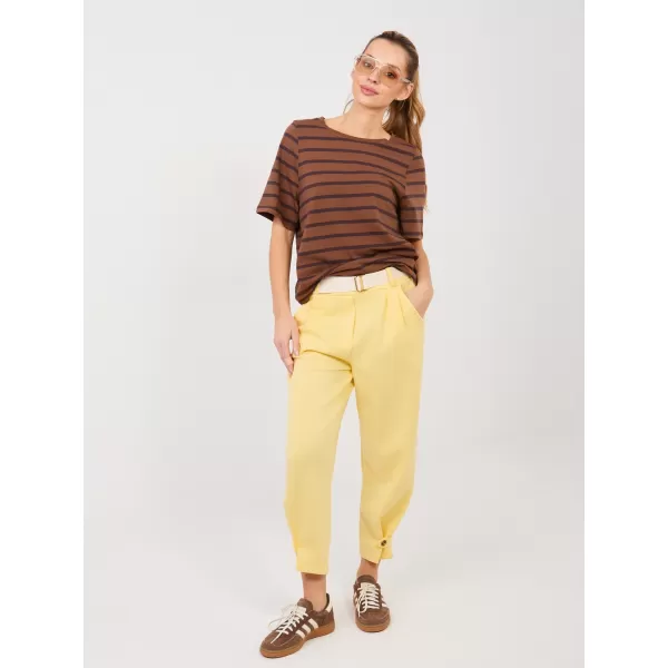  Dámské kalhoty ITALY MODA MI-SP-P6224.71 BRIGHT YELLOW 