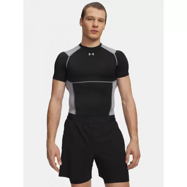  Pánské triko UNDER ARMOUR UA HG ELITE COMP SS 6015382-008 ČERNÁ 