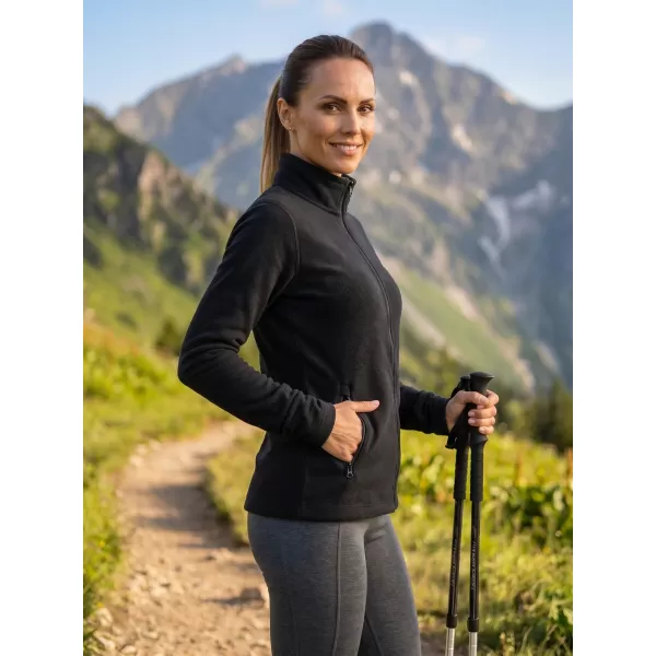  Dámská micro fleece mikina MALFINI FACTOR 853 ČERNÁ 