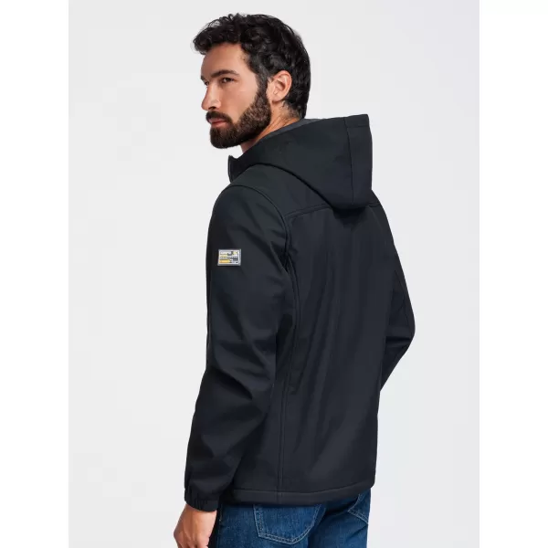  Pánská softshellová bunda OMBRE OM-JANP-0292 BLACK 