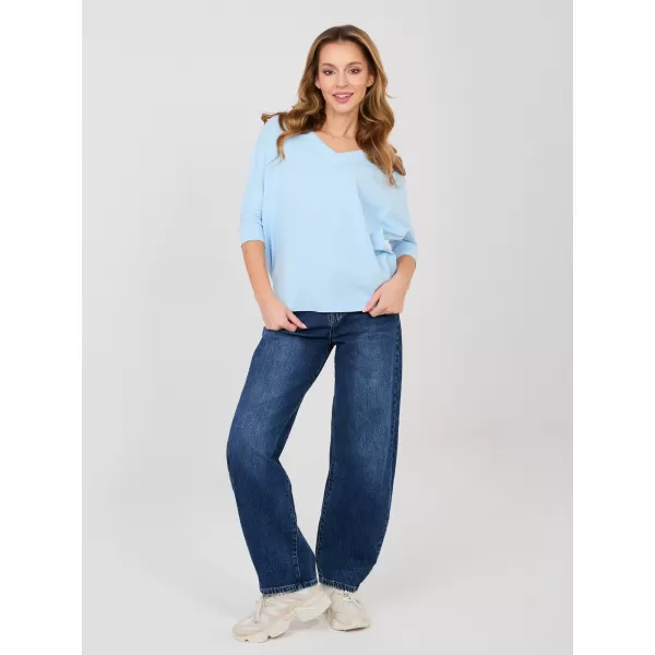  Dámská halenka RUE PARIS RV-BZ-A1186.89 LIGHT BLUE 