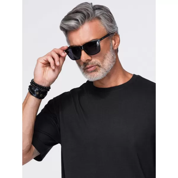  Pánské tričko OMBRE OM-TSPT-0283 BLACK 