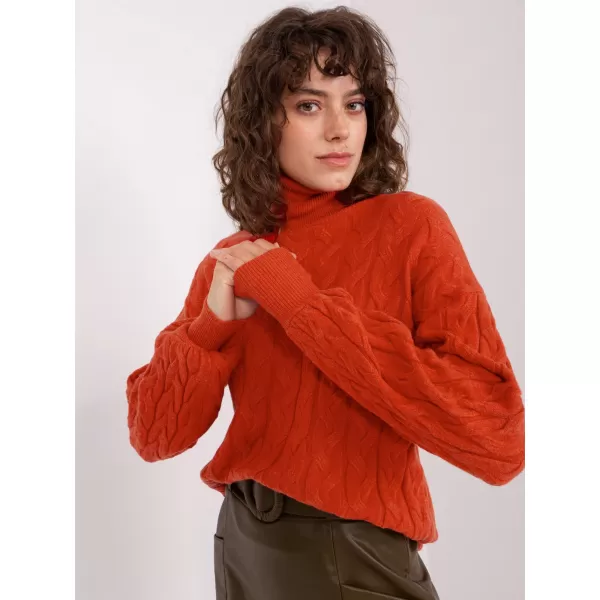  Dámský svetr WOOL FASHION ITALIA AT-SW-2348.88 DARK ORANGE 