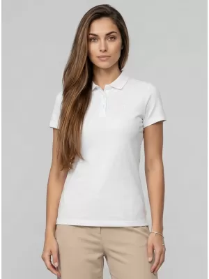 Dámské triko s límečkem 4F 4FWMM00TPTSF0768 WHITE
