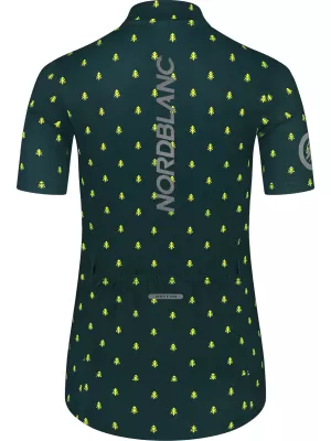 Dámský cyklo dres NORDBLANC TREES NBSLF8085 TMAVĚ ZELENÁ