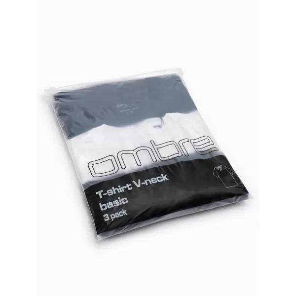  Pánské triko OMBRE OM-TSBS-0281 BLACK/WHITE/BLUE 