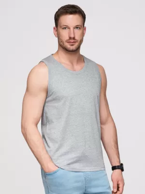 Pánské tílko OMBRE OM-TSBT-0272 GREY MELANGE